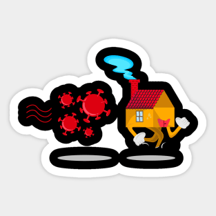 Running From Corona Sticker